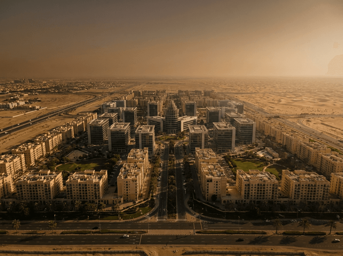 Dubai Silicon Oasis at dusk
